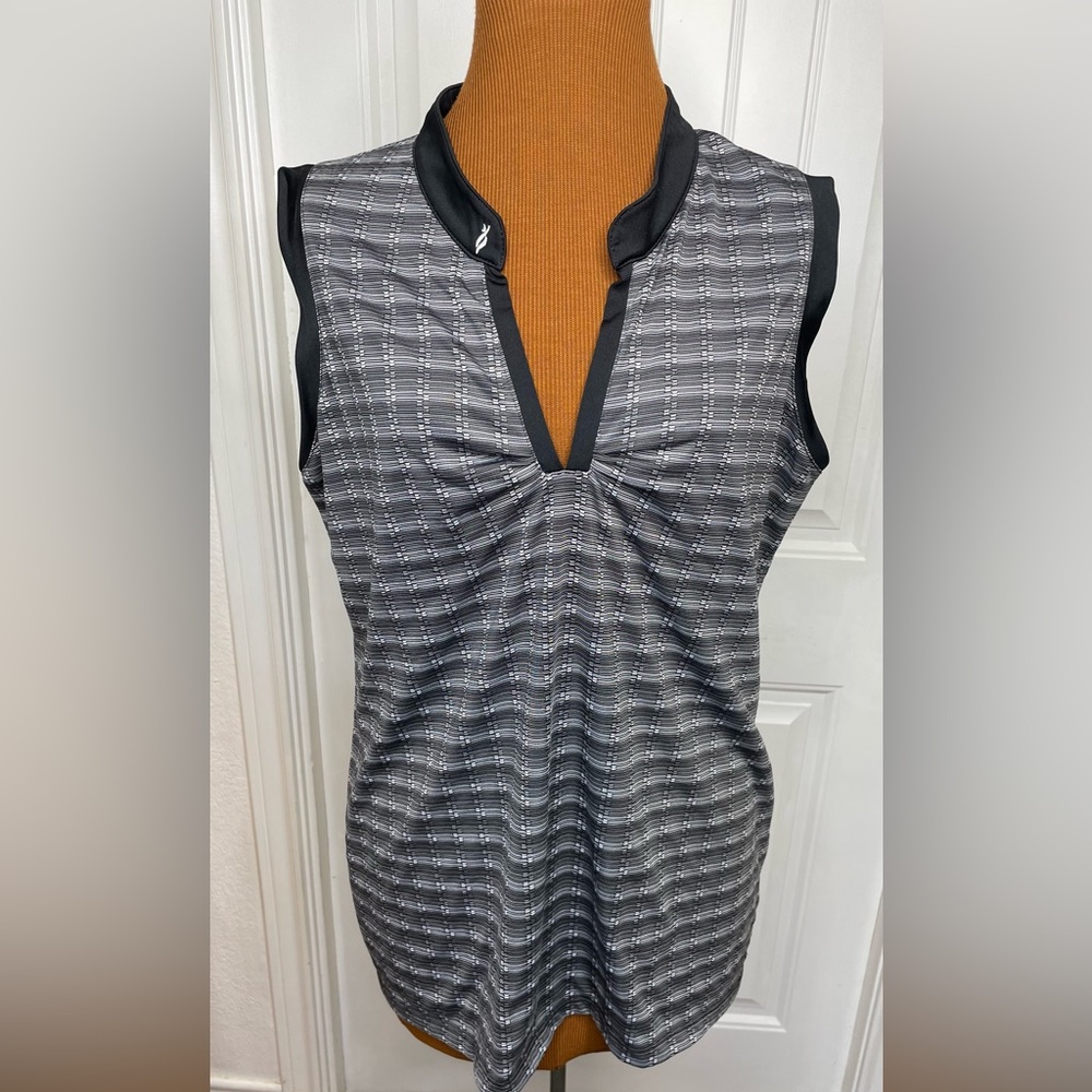 Lopez Delux Dri Black Sleeveless Golf Shirt Size 1X